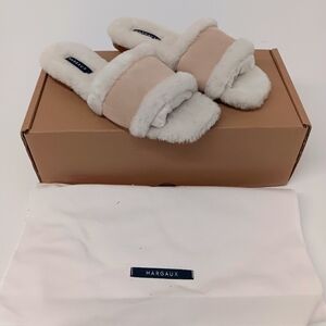 Margaux Women's Natural Shearling Slides - EU37.5/US7.5 & EU39/US9